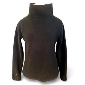 Dudley Stephens High Neck Fleece Pull Over Shirt Sz S Black Gorpcore Sporting